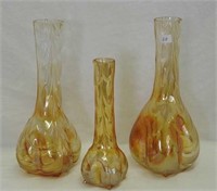 Lot of 3 vases - marigold