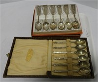 12 SILVER PLATE COLLECTOR SPOONS