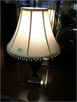 Decorative beaded shade lamp