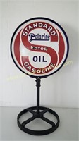Standard Polarine Motor Oil Gasoline Curb Sign