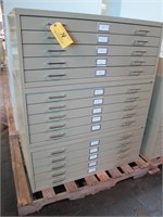 (3) Safco 5-Drawer Flat File Cabinets