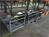 (4) Heavy Duty Material Handling Shop Carts
