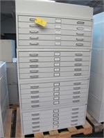 (4) Safco 5-Drawer Flat File Cabinets