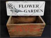 PETERS VICTORY AMMO CRATE AND FLOWER GARDEN SIGN