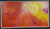 ORIGINAL OIL ON CANVAS SIGNED CAREY "RED WIND"