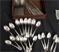 LOT OF SILVERPLATE ITEMS ROGERS AND MORE