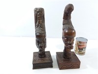 2 sculptures en bois