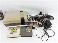 NES avec accessoires et 2 jeux