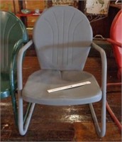 Metal Patio Chair - Gray