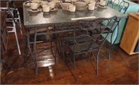 Iron Patio Table & 4 Chairs