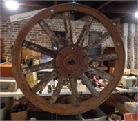 Antique Wood & Iron Wheel