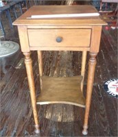 Antique Wood Plant Stand Table