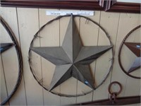 Medium Metal Texas Star - Barbwire Style