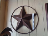 Medium Metal Texas Star Decor