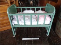 Vintage Metal Doll Baby Bed