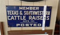Vintage Porcelain Sign - Texas Southwest