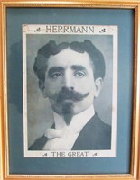 Herrmann, Leon. Framed Advertising Card