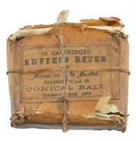 1863 Confederate Civil War Enfield Rifle Ammo Box
