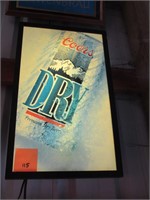 COORS DRY LIGHTED SIGN
