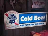 PABST BLUE RIBBON LIGHTED SIGN