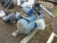 Two hp air compressor c/w single stage pump