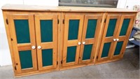 Three Matching Wood Cabinets / Cupboards