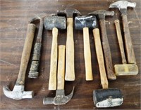 Lot of (10) Hammers & Rubber Mallets