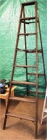 Folding 7' Wooden Step Ladder