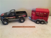 Tonka Rodeo Truck and Horse Trailer with Toy Horse