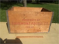 Fairmont Foods Company Wooden Crate