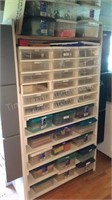 Large white shelving unit ( excludes totes &