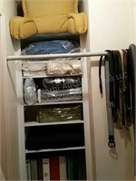 Contents of closet shelves - bedding & technical