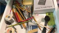 Multimeter, pencils, solder & more