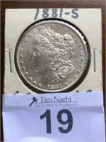 Coin collection – Morgan dollar 1881–S, Nickels