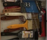 Paint brushes and supplies
