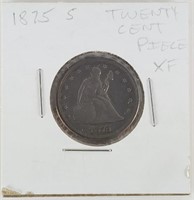 1875 S 20 CENT SILVER COIN