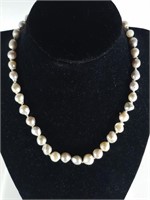VTG PEARL NECKLACE W 14K GOLD CLASP