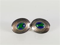 STERLING SILVER AZURITE EARRINGS