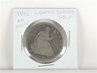 1846 LIBERTY SEATED SILVER HALF DOLLAR NO MOTTO