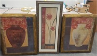 3 PC LARGE DOCRATIVE WALL ART