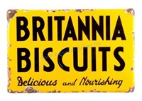 Britannia Biscuits Porcelain Advertising Sign