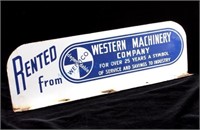 Western Machinery Company Porcelain Enamel Sign