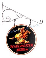 Winchester Western Dealer Sign w/ Hanger c. 1950