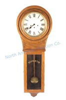 Antique Solid Oak Regulator Wall Clock