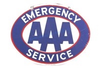 AAA Emergency Service Porcelain Enamel Sign