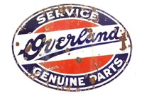 Overland Service Dealer Porcelain Sign 1900-1920's