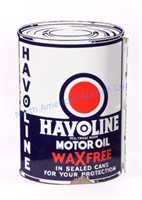 Havoline Motor Oil Porcelain Flange Sign c. 1935