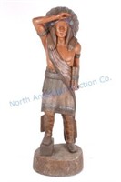 Cigar Store Indian Carved Wood Chief 20th Century