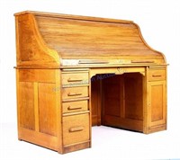 U.S. Office Furniture Co. Oak Roll Top Desk c.1913