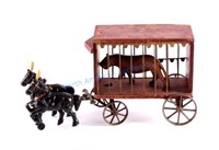 Arcade Cast Iron & Wood Circus Wagon c. 1910's